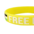 thumbnail image 5 of Pulsera Palestina Libre Pulsera Caucho De Silicona Joyería De Moda Amarillo, 5 of 5