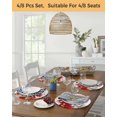 thumbnail image 5 of 13 Inch Round Placemats Set of 6, Red Gnomes Christmas Non Slip Heat Insulation PP Table Mats, Snowflake Xmas Tree Gifts Winter Washable Place Mats for Kitchen Dining Party Table Decor, 5 of 7