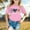 Pink, variant on HUITKMM Girls Shirts Girls Summer Short Sleeve T Shirt Hanukkah Print Casual Loose Fit Round Neck Tee Top for Kids