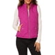 thumbnail image 5 of INSPIRE CHIC Chalecos de mujer con cuello alto, chaleco acolchado con cremallera, talla L, fucsia, 5 of 6