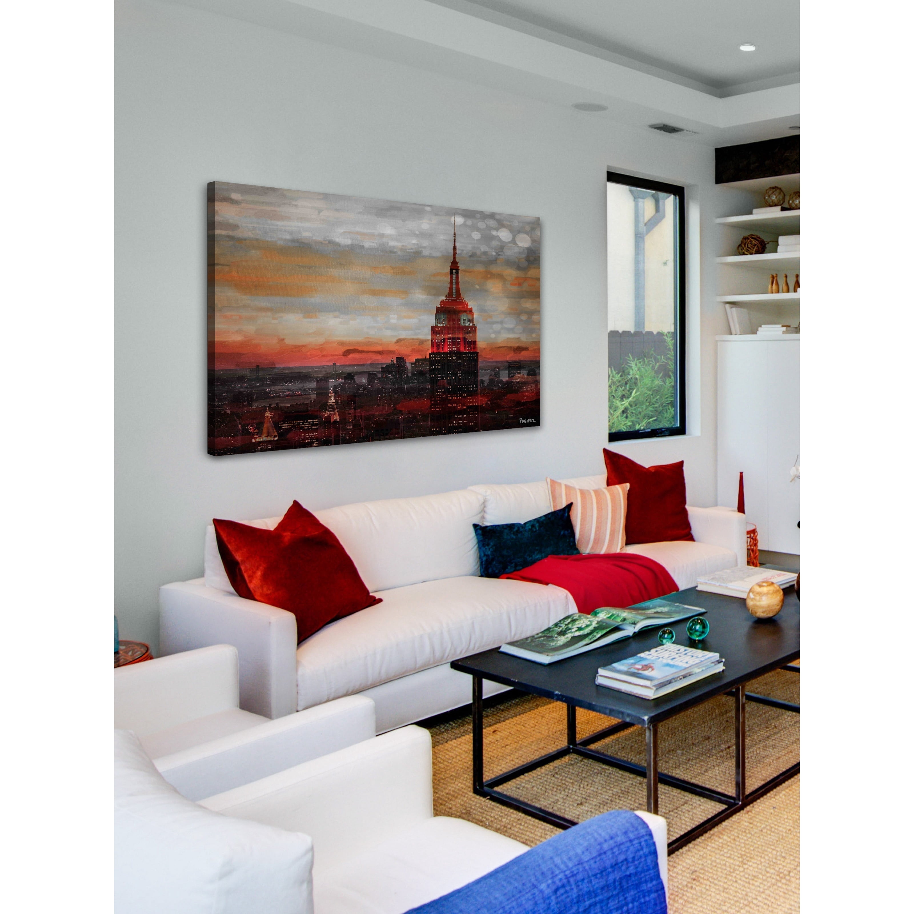 Parvez Taj "Red Hot NYC" Print on Canvas