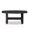 thumbnail image 6 of Furinno Simple 2-Tier Coffee Table, Black Center Table wih Open Shelf, Side Table Tabletop with Soft Edges, for Living Room, Home Office, Dark Mocha, 6 of 8