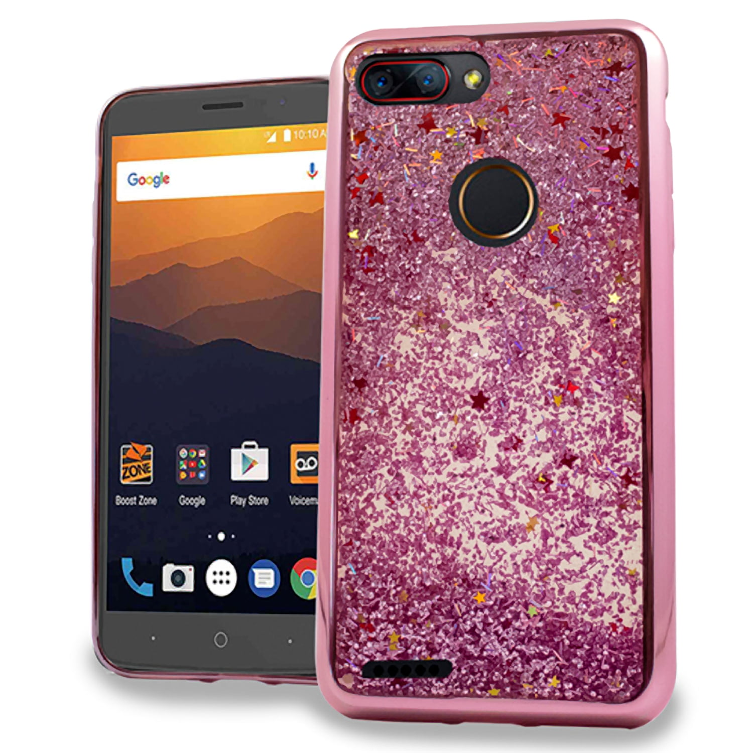 XL ZTE Blade Z MAX Z982 Chrome Glitter Motion Case