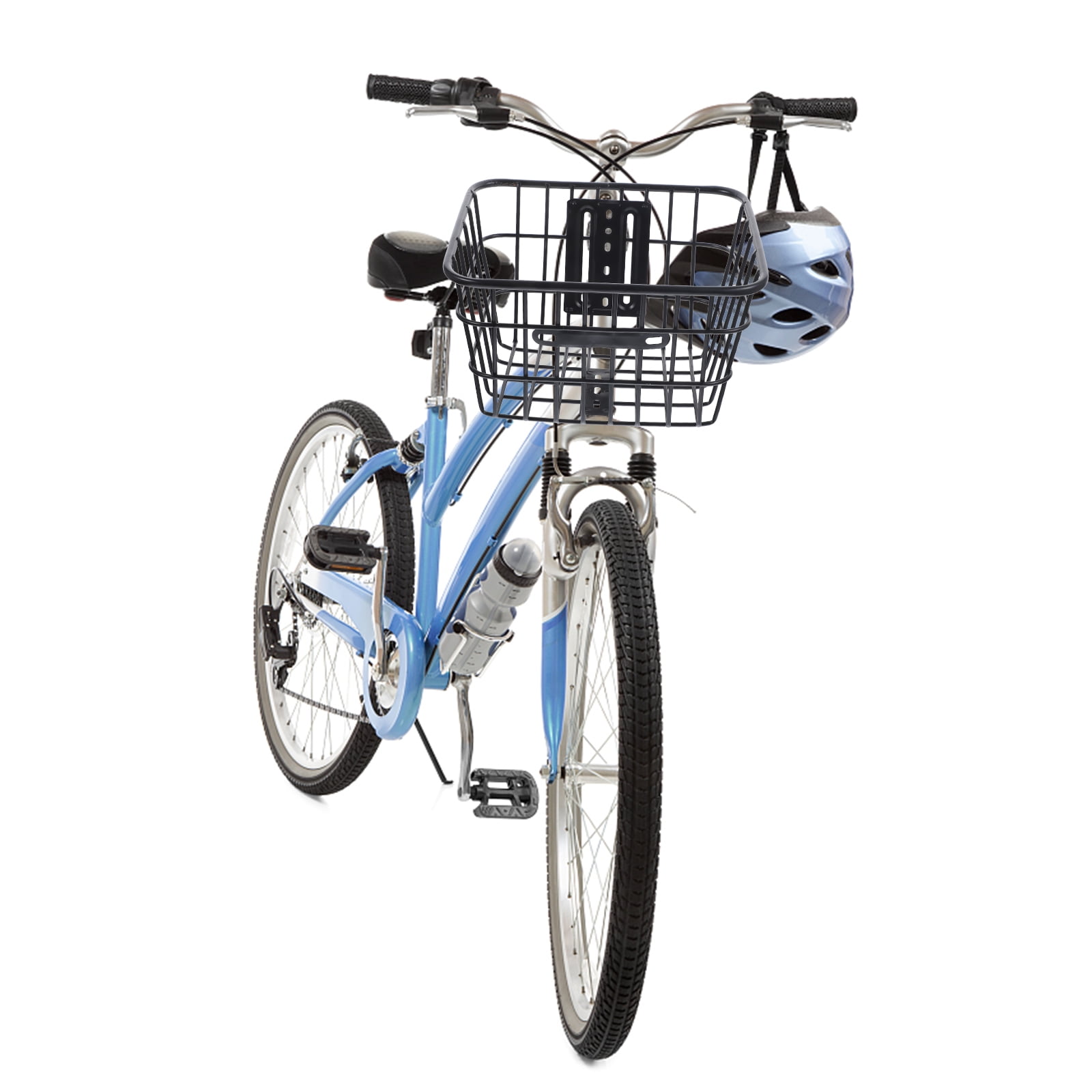 GOOHOCHY 2pcs Iron Storage Basket Folding Basket Durable Hanging Basket Front Handlebar Basket for Bike Riding Cycling
