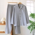 thumbnail image 2 of Ensemble de Pyjama pour Homme Ensemble de Pyjama Décontracté à Manches Longues pour Homme avec Col Rabattu et Poche à Bouton Ensembles de Pyjama pour Homme, 2 of 9