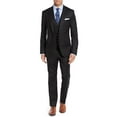 thumbnail image 1 of Mens Ticket Pocket Three Piece Modern Fit Black Modern Fit, 1 of 1