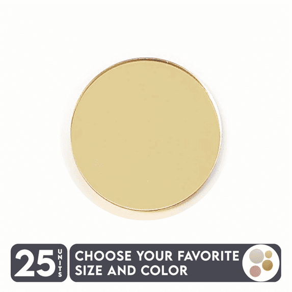 25 Units Mirror Circle Blanks 1/8" Thick - Mirror Color - (Size 4.5") Made in USA