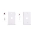 thumbnail image 1 of Paquete de 2 Placas Pared Ethernet 1 Puerto, Placa Jack con Inserto Acoplador en LíNea Hembra a RJ45, 1 of 5