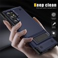 thumbnail image 2 of JTCASES for Samsung Galaxy S24 Ultra Case, Foldable Kickstand Heavy Duty Protective Rugged Hybird Anti-slip Shockproof/Drop Resistant PC TPU Shell for Samsung Galaxy S24 Ultra, Navyblue, 2 of 7
