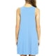 thumbnail image 4 of Vestido informal de verano sin mangas de algodón de color puro para mujer, 4 of 5