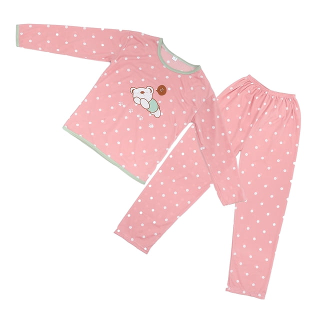 unbranded Pijama Rosa De Manga Larga Para Mujer Con Estampado Ideal Para El Hogar