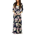 thumbnail image 4 of Mommy Style Maternity 3/4 Sleeve Ruched Maternity Dress W/Empire Waist for Baby Showers or Casual Wear. Size Medium., 4 of 5
