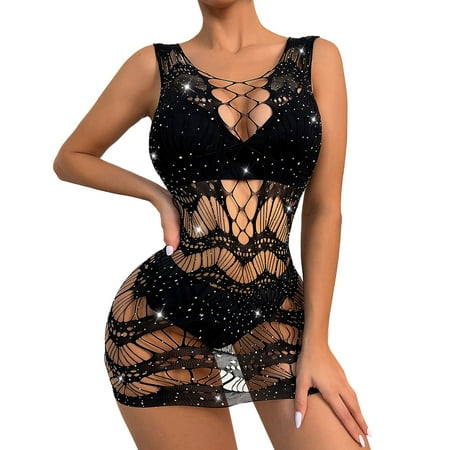 

Lingerie For Women Advanced Hollowing Drilling Passion Net Clothes Lingerie Pajamas