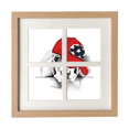 thumbnail image 1 of Lovely Dog Watercolor Clothes Illustration Frame Wall Tabletop Display 4 Openings Picture, 1 of 3