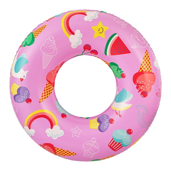 Bluescape Pink Tropical Inflatable Swim Tube Pool Float, for Kids & Adults, Age 9 & up, Unisex