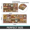 thumbnail image 4 of Coffee Kitchen Rugs Sets of 2, Vintage Farmhouse Home Kitchen Rugs and Mats, Washable Non Skid Absorbent Microfiber Kitchen Floor Decor Mat 17"x 47"+17"x 30", 4 of 6