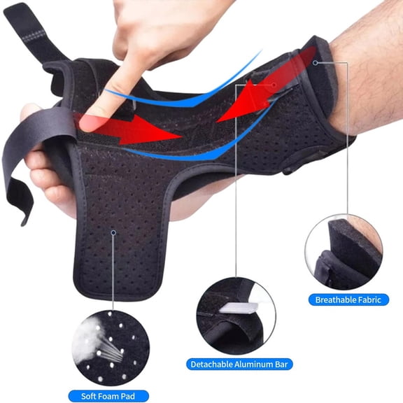 Upgrade Plantar Fasciitis Night Splint, Adjustable Ankle Brace Arch Support for Foot Pain Relief
