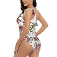 thumbnail image 4 of Honeii Lilies Flowers for women's one-piece swimsuit featuring a chic one-shoulder design experience elegance and style in the water-Medium, 4 of 6