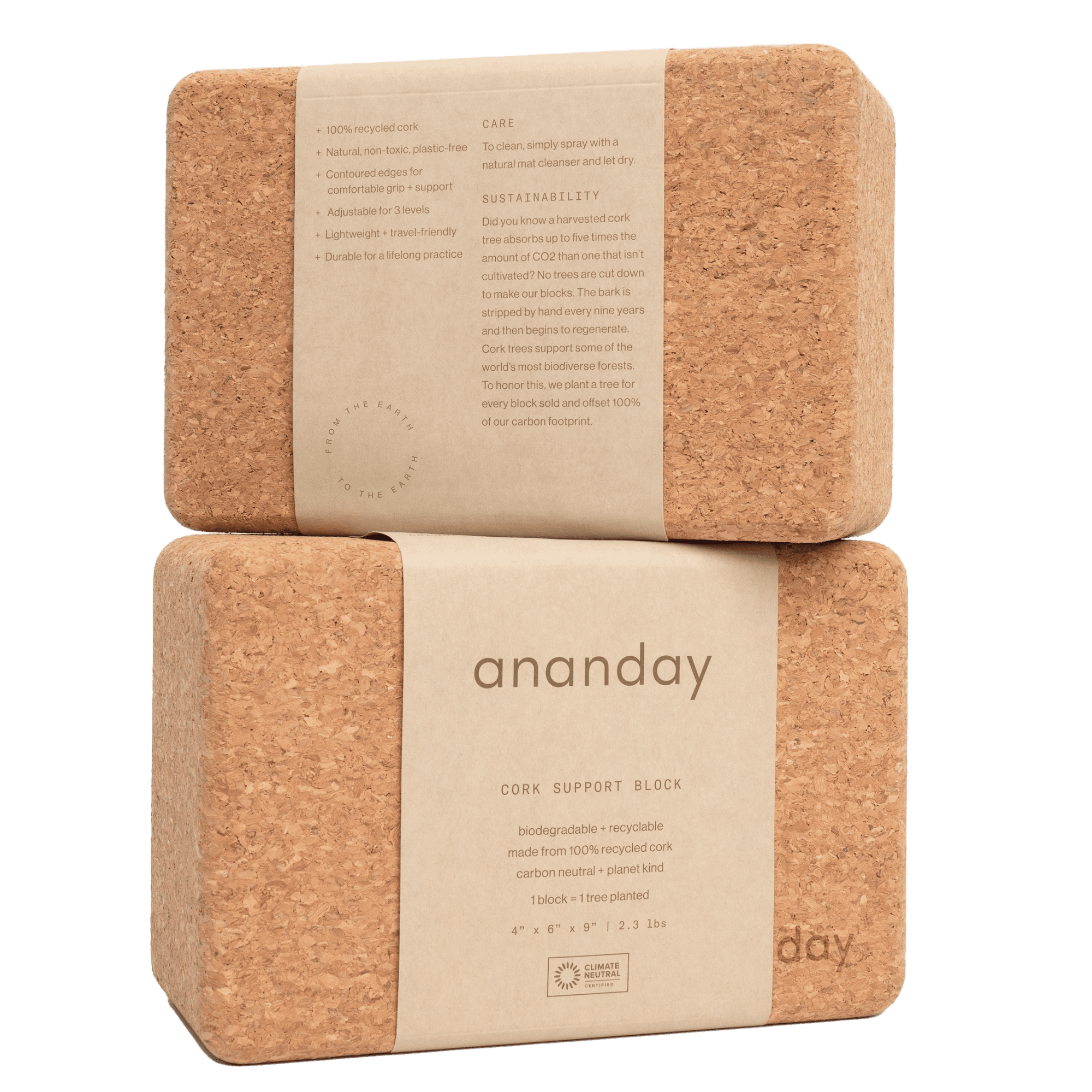 Cork Yoga Block Set