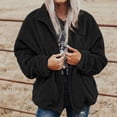 thumbnail image 2 of KIJBLAE Womens Fuzzy Fleece Coats Shearling Shaggy Oversized Zipper Outwear with Pockets Winter Jacket Black S, 2 of 9