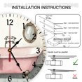 thumbnail image 6 of YladaFaie Watercolor Vintage Bathtub 10 Inch Round Hanging Clock Battery Operated Vintage Farmhouse Wall Decor for The Living Room Kitchen Bedroom and Patio Light, 6 of 7