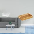 thumbnail image 2 of Cestas de pared tejidas flotantes para cocina, baño y sala de estar, con organizador de metal y plato para servir aperitivos., 2 of 8