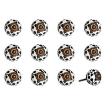 1.5" x 1.5" x 1.5" Black White and Cooper Knobs 12 Pack