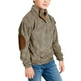 thumbnail image 5 of Tdoqot Boys Corduroy Sweatshirt- Casual Pullover Spring Fall Retro Long Sleeve Kids Lapel Shirts Khaki Size 5, 5 of 8