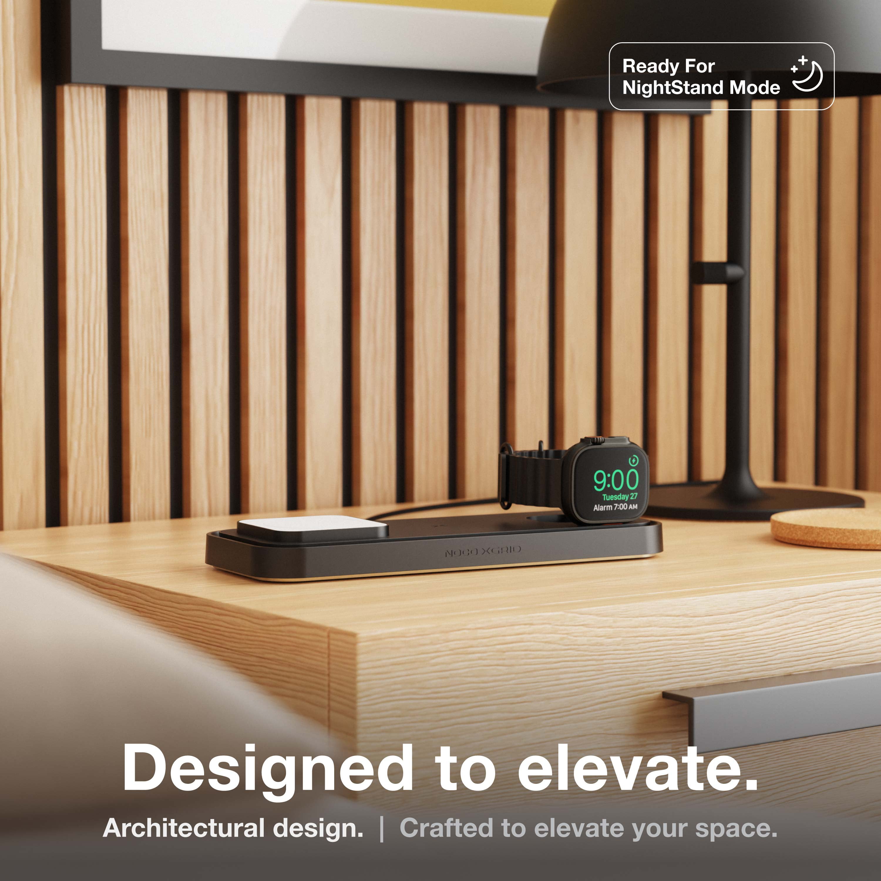 NOCO XGrid XDP3: 3-in-1 Wireless Charging Pad – Charging Station for iPhone, Apple Watch, and AirPods – MagSafe Compatible, Qi2 Certified – Includes 45W USB-C Wall Charger and 6.5-Foot USB-C Cable