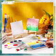 thumbnail image 2 of Mini Caballete De Madera Con Lienzo Para Pintura 10 Piezas, 2 of 5