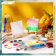 thumbnail image 2 of Mini Caballete De Madera Con Lienzo Para Pintura 10 Piezas, 2 of 5