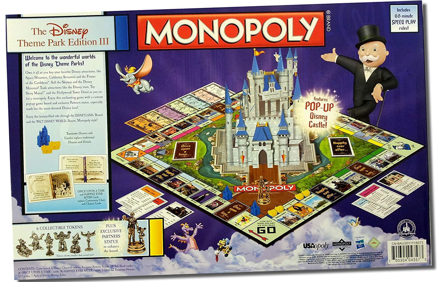 MONOPOLY Disney Theme Park Edition III w/ Pop-Up Castle Game NEW factory sealed Walmart.com