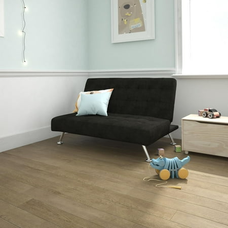 DHP Milo Kids Sofa Futon, Black