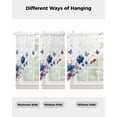 thumbnail image 4 of Blue Red Spring Floral Swag Valances for Windows, Pastoral Flowers Butterflies Watercolor Rod Pocket Sheer Valances for Windows, Swag Toppers Light Filter for Kitchen Living Room 2 Panels 28''x36'', 4 of 6