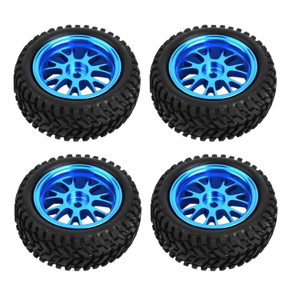 Tebru RC Crawler Tires Blue Metal YShaped Rims Wheel for WL A959 A979