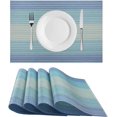 thumbnail image 1 of Summala Manteles Individuales para Mesa, 4 Piezas, 45×30cm, Antideslizante y Aislamiento Térmico, PVC Ecológicos Manteles para el Hogar, Restaurante, Hotel, Cafetería (Azul) SHIRET Hogar, 1 of 2