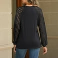 thumbnail image 6 of SUNBS Blouses for Women Lace Tunic Tops Crewneck Casual Fashion Long Sleeve Shirts, 6 of 7