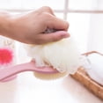 thumbnail image 2 of Cepillo para el cuerpo de ducha con cerdas y lufa, esponja de malla para baño con mango largo curvado para baño exfoliante de la piel, cerdas de masaje adecuadas para mojado o seco, hombres, 2 of 5