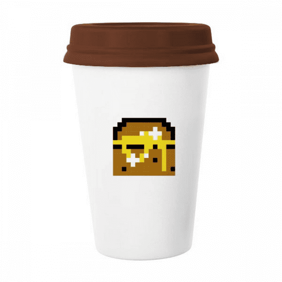 Summer Sail Box Treasure Hunt Pixel Mug Coffee Drinking Glass Pottery Cerac Cup Lid