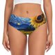 thumbnail image 1 of Balery Starry Sky Sunflower Ropa Interior de Algodón para Mujer con Dibujo – Braguitas Cómodas y Elásticas, Estilo Clásico-Medium, 1 of 6