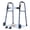 Blue, variant on Specared Folding Walker for Seniors, Lightweight Rolling Walker with 8 Height Adjustments, One-Hand Folding, 300lbs Capacity for Elderly Adults and Handicap, Red