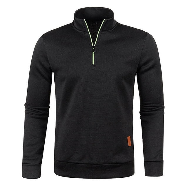 Men's Half Zip Pullover Without Hood Men for Solid Work Jumper Oversize Winter Sports Work Jumper Sweater Men
