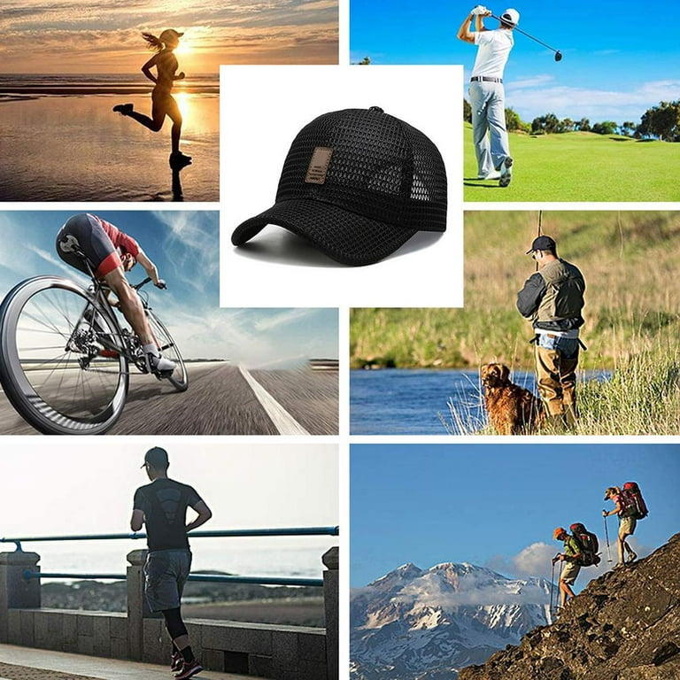 Adult women breathable mesh sports hat Outdoor male 6 panels