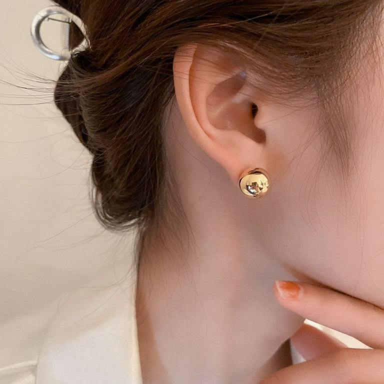 14mm gold ball sale earrings