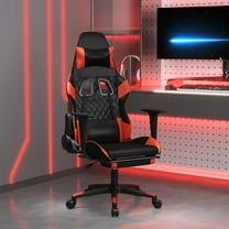 vidaXL Gaming Chair Black and Red Faux leather, Metal, Plywood Medium
