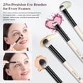 thumbnail image 4 of Juego de brochas de maquillaje HEYMKGO de 4 piezas con doble punta para uso en viajes, 4 of 7