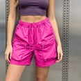 thumbnail image 4 of Ahdbta Hiking Shorts for Women Lightweight Quick Dry Cargo Short Summer Outdoor Drawstring Athletic Running Shorts with Zipper Pockets, 4 of 7