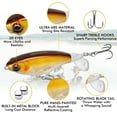 thumbnail image 3 of TRUSCEND Top Water Fishing Lures with BKK Hooks, Whopper Lure for Freshwater or Saltwater, Floating Lures for Bass Catfish Pike, Surface Wobble PoPobait Bass Baits Teasers Fishing Gifts for Men, 3 of 9
