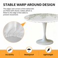 thumbnail image 2 of Elastic Fitted Round Tablecloth, Eucalyptus Leaves Waterproof Stretch Table Cover for 36"-44" Tables, Summer Country Leaves Natural Plants Washable Outdoor Tablecloths for Patio, Picnic, Camping, 2 of 9