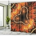 thumbnail image 5 of Ambesonne Fractal Shower Curtain, Trippy Galactic Warm Waves, 69"Wx70"L, Vermilion and Brown, 5 of 5